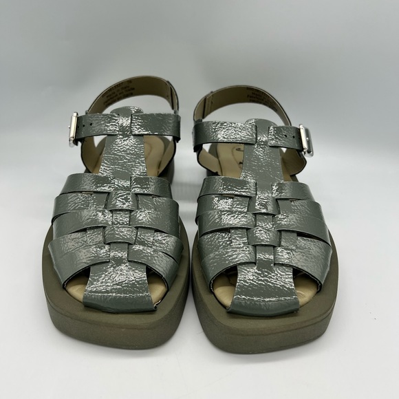 Free People Finn Fisherman Platform Sandals in Sea Serpent Green - Picture 2 of 9